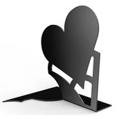 Podpórki do książek - Podpórka do książek MON AMOUR SERCE czarna 19cm WALENTYNKI - miniaturka - grafika 1