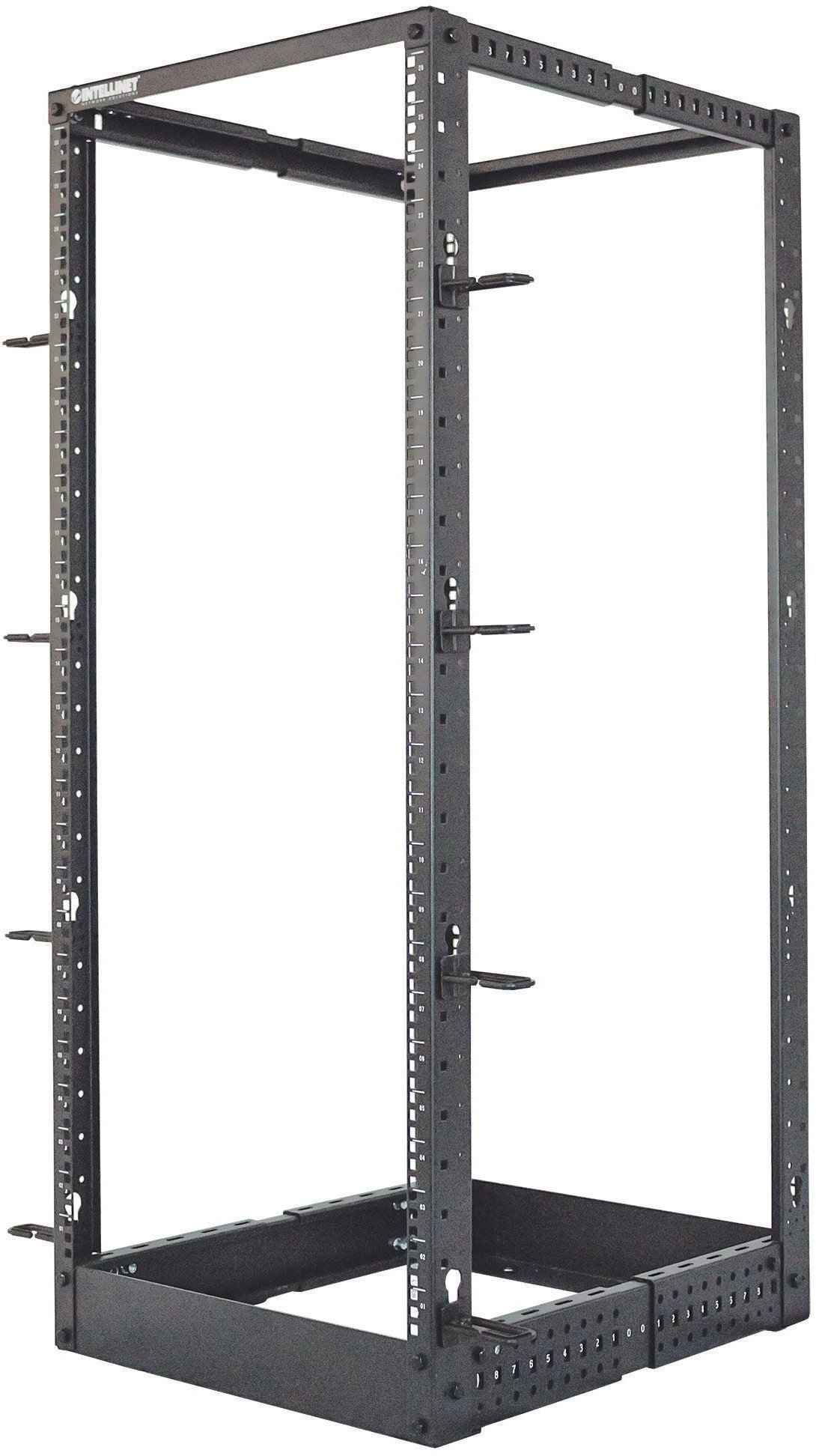 INTELLINET 48,3cm 19Zoll Laborgestell 48HE 4-Pfosten 559 bis 1023 T x 515 B x 2273 H mm unmontiert schwarz