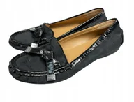 Półbuty damskie - Czarne półbuty niskie, COACH 38 - miniaturka - grafika 1