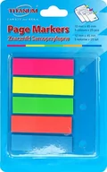 Przybory szkolne - Titanum Znaczniki samoprzylepne fluo 5 kolorów - miniaturka - grafika 1