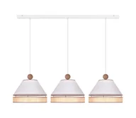 Lampy sufitowe - Duolla - Żyrandol na lince AVIGNON 3xE27/15W/230V biały/rattan - miniaturka - grafika 1
