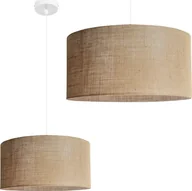 Lampy sufitowe - Lampa wisząca Solar Lampa BOHO biała wisząca nad stół do salonu sypialni len - miniaturka - grafika 1