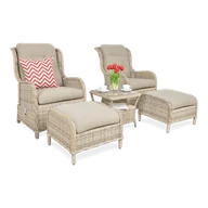 Meble ogrodowe - Zestaw wypoczynkowy SIENNA DUO PREMIUM Beige - miniaturka - grafika 1