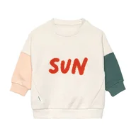 Bluzy i sweterki niemowlęce - Bluza z bawełny organicznej Gots Little Gang Sun milky 1-2 l. - ubranko - miniaturka - grafika 1