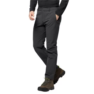 Spodnie sportowe męskie - Męskie spodnie softshellowe Jack Wolfskin ACTIVATE THERMIC PANTS M black - 46 - grafika 1