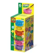 Przybory szkolne - Farby plakatowe z brokatem 6 kolorów - SES - miniaturka - grafika 1