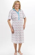 Piżamy damskie - Bawełniana koszula nocna damska Jagna I 207 02, Kolor niebiesko-biały, Rozmiar 2XL, MARTEL - Primodo.com - miniaturka - grafika 1