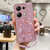 Inne - TEMU Etui do 13/13 Pro/13 Pro+ 4G 5G, uroczy kreskówkowy stojak z lusterkiem do makijażu, odporny na upadki, odporny na wstrząsy, miękka powłoka - miniaturka - grafika 1