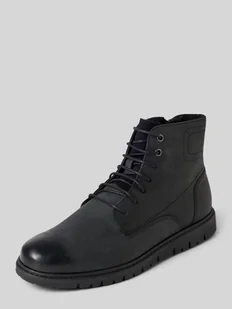 Buty skórzane z ozdobnymi szwami model ‘GHIACCIAIOD’ - Botki męskie - miniaturka - grafika 1