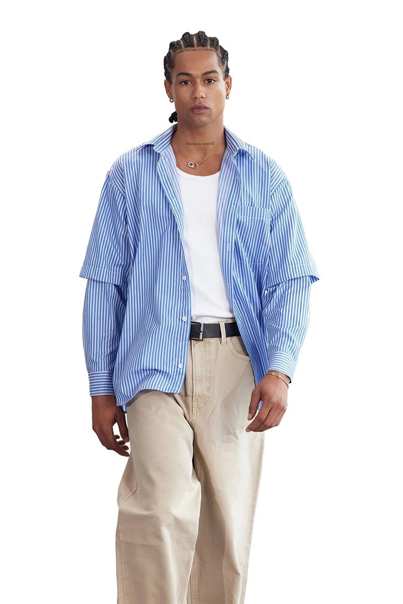 TRENDYOL MAN MĘSKA KOSZULA CASUAL W PASKI Z DŁUGIM RĘKAWEM L 5DA