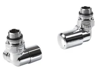 Akcesoria hydrauliczne - Aqualine First - Zestaw przyłączeniowy do zaworu narożnego, wersja prawa, chrom CP920S - miniaturka - grafika 1