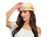 Dodatki do strojów karnawałowych - Kapelusz hawajski słomkowy z kwiatami - 1 szt. - miniaturka - grafika 1