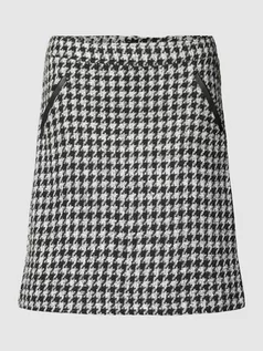 Spódnice - Spódnica mini ze wzorem w pepitkę - grafika 1