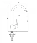 Baterie kuchenne - Deante Neo Boro Bateria kuchenna wysoka czarny mat BMON62M - miniaturka - grafika 1