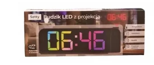 Budzik Cyfrowy LED Z Projekcją SETTY - Moda i Uroda OUTLET - miniaturka - grafika 1