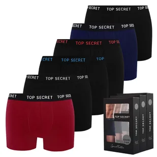 TOP SECRET Bokserki Męskie Bawełniane 6pak Rozmiar M - Majtki męskie - miniaturka - grafika 1