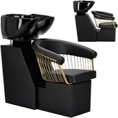 Myjki fryzjerskie - Myjnia myjka fryzjerska barberska Zoe do salonu fryzjerskiego barberskiego ruchoma ceramiczna misa armatura bateria słuchawka - miniaturka - grafika 1