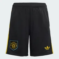 Spodnie i spodenki dla dziewczynek - Dziecięce szorty z trzeciego zestawu Manchester United 25/26 - Adidas - miniaturka - grafika 1