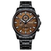 Zegarki męskie - Czarny zegarek męski bransoleta duży solidny Perfect M503 - miniaturka - grafika 1