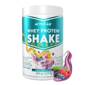 Odżywki białkowe - Odżywka białkowa ACTIVLAB Whey Protein Shake Slim & Fit Owoce leśne (350 g) Bez cukru - miniaturka - grafika 1