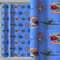 Zasłony - Zasłona metrażowa tkanina drukowana Disney Samoloty 160 cm - miniaturka - grafika 1