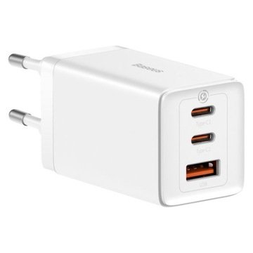 Szybka ładowarka sieciowa GaN 2xUSB C 1xUSB 65W Baseus GaN5 Pro kabel Usb