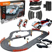 Samochody i pojazdy dla dzieci - Tor Samochodowy Elektryczny Zestaw Dla 2 Osób Tor 300cm 2 Auta - miniaturka - grafika 1