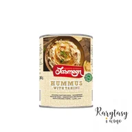 Koncentraty warzywne, przeciery - Jordański Hummus Pasta z Cieciorki z Tahiną "Hummus Chickpeas Paste with Tahini" Jasmeen 380g - miniaturka - grafika 1