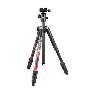 Manfrotto lement MII Alu czerwony (MKELMII4RD-BH) - Statywy fotograficzne - miniaturka - grafika 1