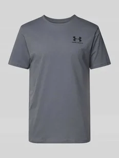 T-shirt z nadrukiem z logo - Koszulki męskie - miniaturka - grafika 1
