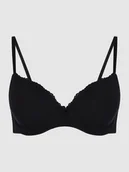 Biustonosze - Biustonosz z fiszbinami z mieszanki bawełny z koronką - miniaturka - grafika 1