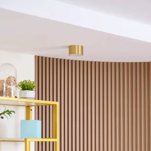 Reflektor LED Lindby Nivoria, 11 x 6,5 cm, kolor złoty, aluminium - Lampy sufitowe - miniaturka - grafika 2