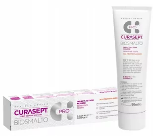 Curasept CURASEPT BIOSMALTO Mousse SENSITIVE 50ml - mus wzmacniający zęby wrażliwe - TUTTI  FRUTTI (E264) - Pasty do zębów - miniaturka - grafika 1