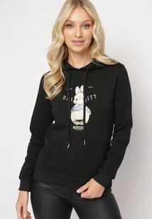 Czarna Bluza z Kapturem i Nadrukiem Diames - Bluzy damskie - miniaturka - grafika 1
