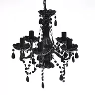 Lampy sufitowe - Vida Lampa wisząca z 5 żarówkami czarna V-240308 - miniaturka - grafika 1