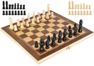 Gry planszowe - Klasyczne SZACHY drewniane gra w PUDEŁKU etui ISO TRADE - miniaturka - grafika 1