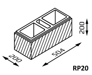 Bloczek Roma Perfect RP20 50,4/20/20 kolor milos / Joniec - Akcesoria do ogrodzeń - miniaturka - grafika 1