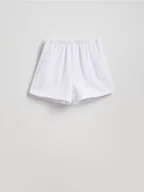Spodenki damskie - Reserved - Szorty z wiskozą - biały - miniaturka - grafika 1