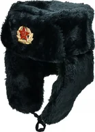 Czapki damskie - MFH MFH Czapka Uszatka Rosyjska Uszanka Czarna XS - miniaturka - grafika 1