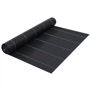vidaXL Agrotkanina przeciw chwastom czarna matowa 2x150 m PP 313069 - Pozostałe akcesoria do uprawy roślin - miniaturka - grafika 1