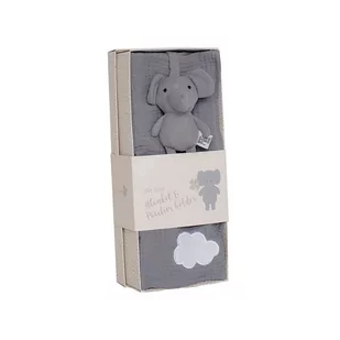 Zestaw upominkowy - kocyk i zawieszka do smoczka słoń, Jabadabado - Łamigłówki - miniaturka - grafika 1