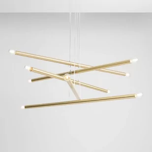 Aldex Tubo lampa wisząca 10-punktowa mosiądz 1072M40 - Lampy sufitowe - miniaturka - grafika 1