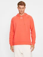 Bluzy męskie - Under Armour Bluza Ua Rival Fleece Hoodie 1379757 Czerwony Loose Fit - miniaturka - grafika 1