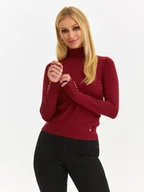 Swetry damskie - Golfy damskie bordowy - SGO0261BO sweter golf długi rękaw - TOP SECRET - Odzieżowy sklep internetowy TOP SECRET - miniaturka - grafika 1