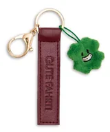 Plecaki - NICI 62018 breloczek do kluczy, taśma ze sztucznej skóry, 10 cm, z koniczynką, czerwony towarzysz do plecaka lub torby, uchwyt na klucze dla małych i dużych - miniaturka - grafika 1