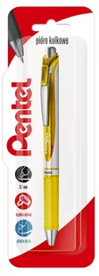 Pióro kulkowe 0,7 mm EnerGel BL77 żółty 1 szt. - PENTEL - Pióra kulkowe - miniaturka - grafika 1