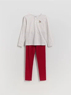 Reserved - Świąteczna piżama z bawełny - czerwony - Piżamy dla dziewczynek - miniaturka - grafika 1