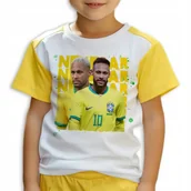 Piłka nożna - Piżama Dziecięca NEYMAR Koszulka + Spodnie Piłkarskie Wiele Wzorów 128 cm - miniaturka - grafika 1
