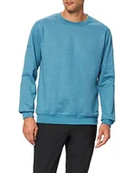 Bluzy męskie - Trigema Bluza męska, Szafirowy - jasny melanż, XL - miniaturka - grafika 1