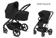 Wózki dziecięce - CYBEX BALIOS S LUX BLACK FRAME 3w1 Deep Black - miniaturka - grafika 1